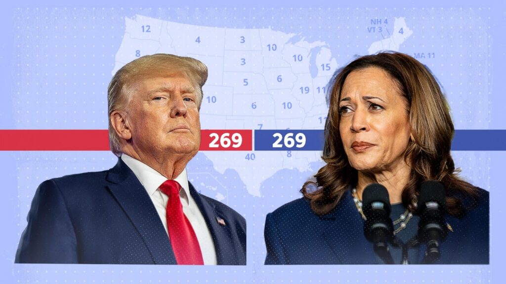 Presidential Election 2024 Showdown: Trump vs. Harris in a Nail-Biting Battleground Race!